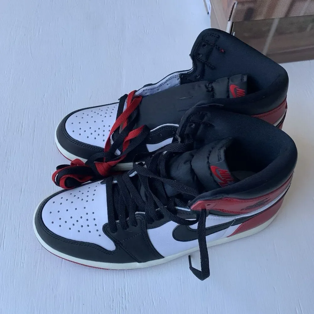 Air Jordan 1 Retro OG High Black Toe Reimagined - Size 10.5 NEW W Box